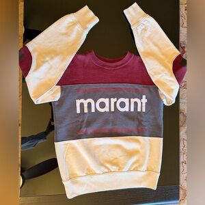 ISABEL MARANT -  Colorblock Pullover - Burgundy, Gray, Cream